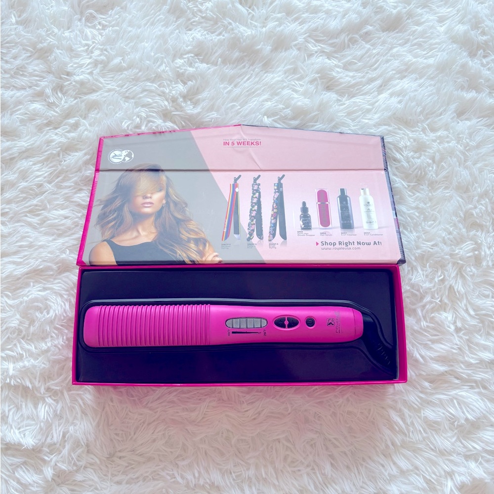 🤍New! Multi Purpose Pink Ceramic Hair Brush